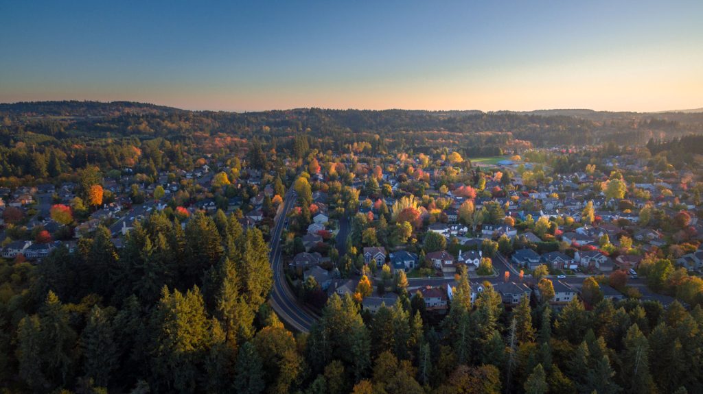 Urban street in a city with the highest drug use by city