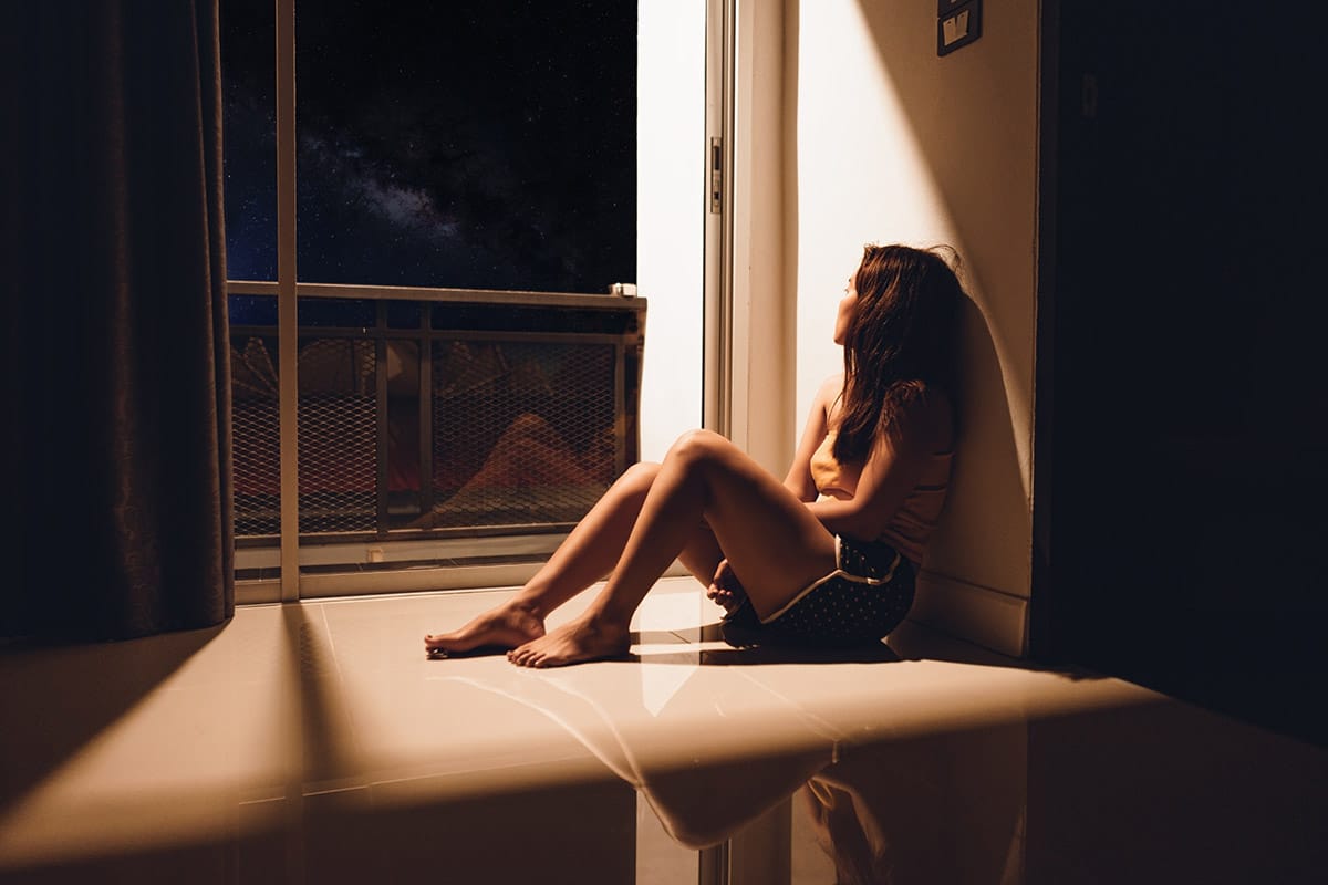 Individual facing the stages of mental health recovery