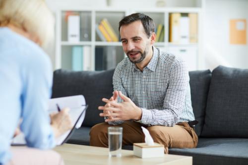 Alcohol Detox Program A man in an alcohol detox program