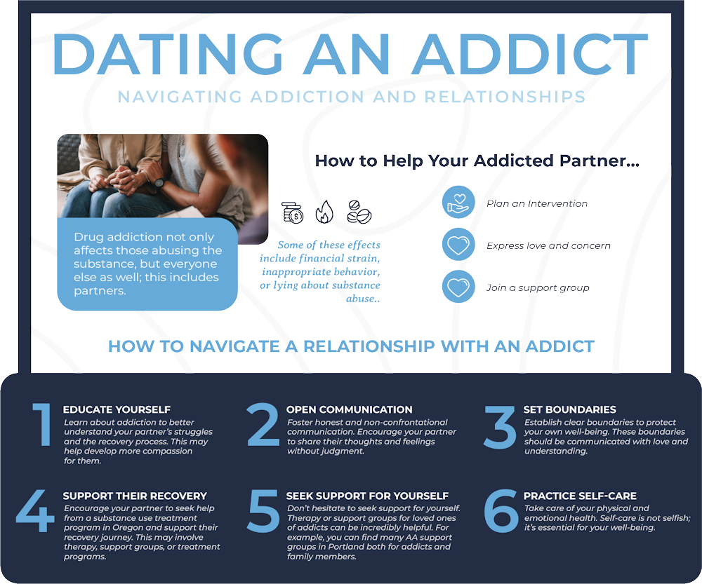dating an addict infographics