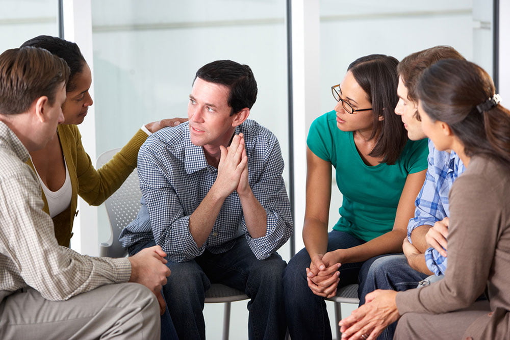 Man asking where to find a sober mentor