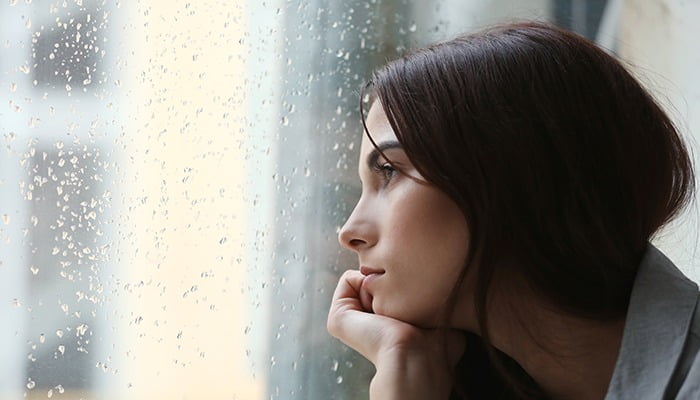Individual showing signs of emotional, mental, and physical relapse
