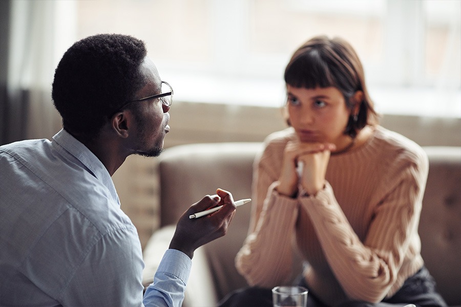 person in amphetamine addiction treatment program