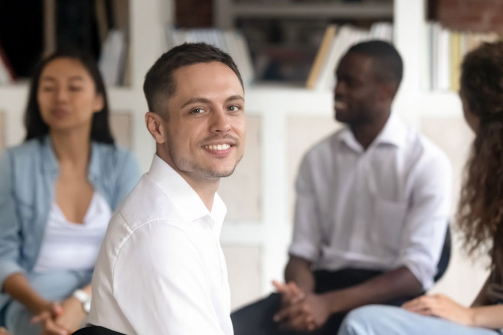 group therapy session on speedball addiction treatment