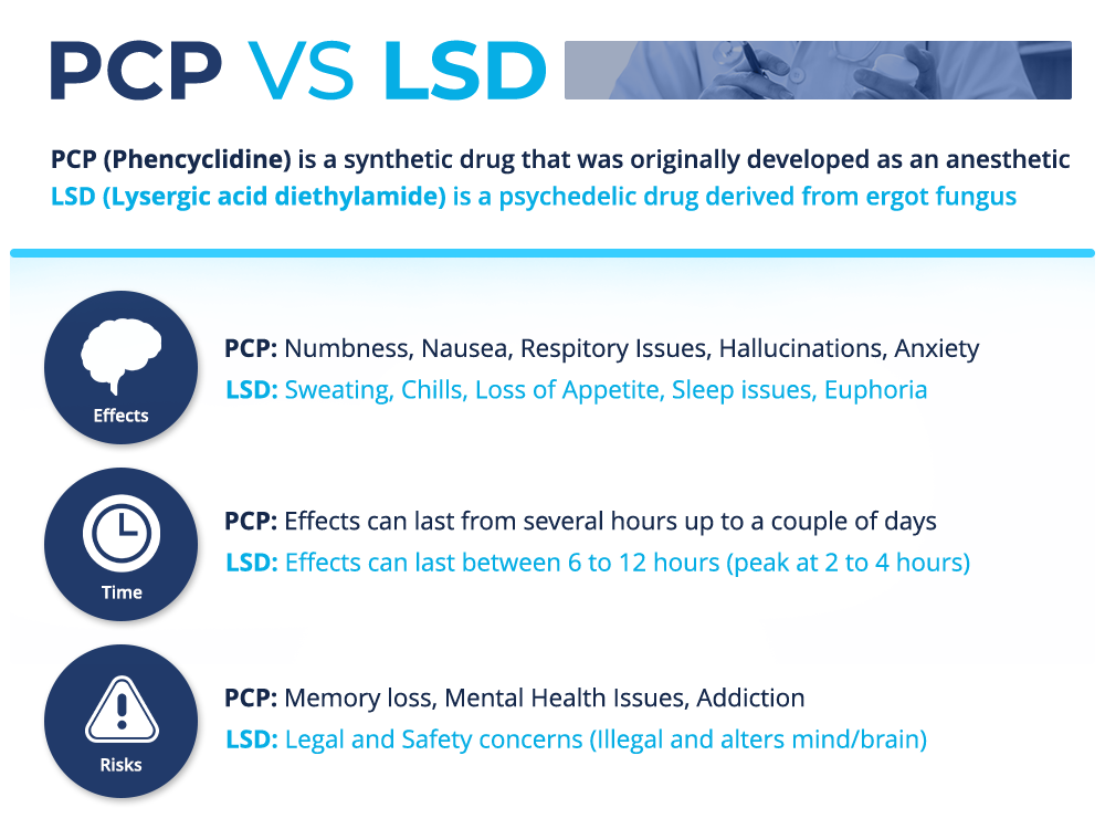 pcp vs lsd infographics