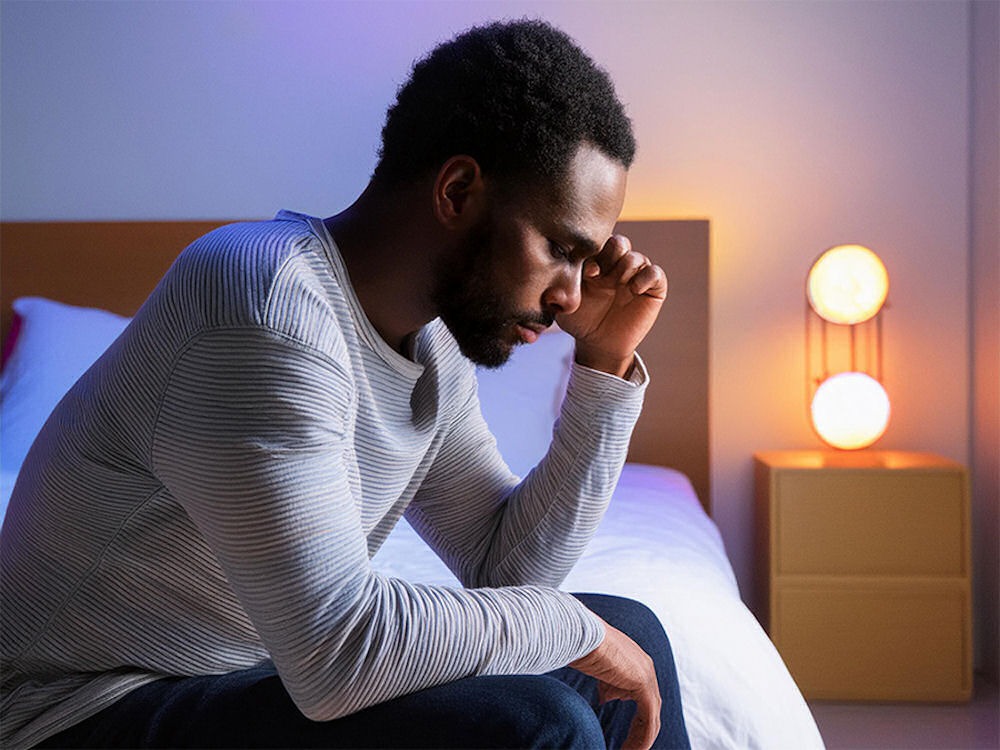 Man lying on a bed related to highest drug use by state