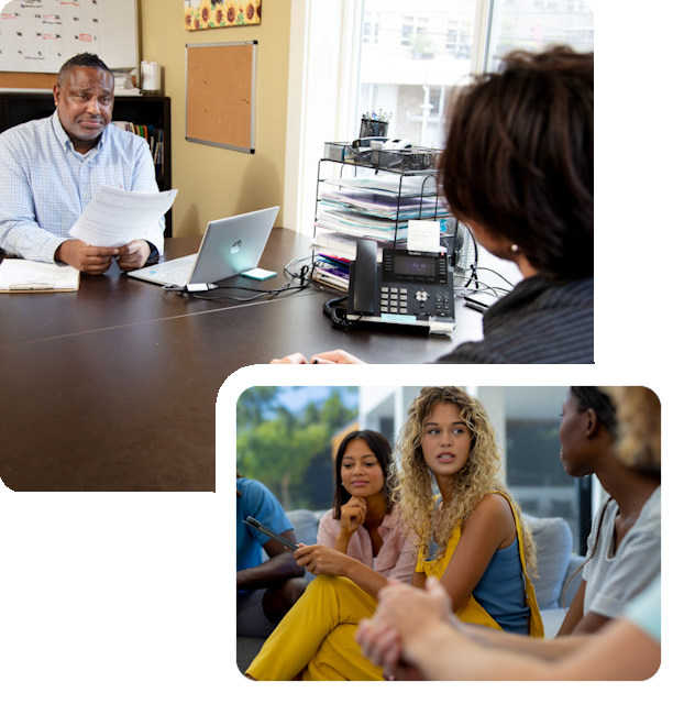group discussing opioid withdrawal symptoms during therapy