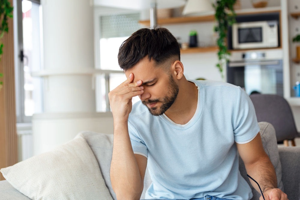Individual struggling with the effects of synthetic opioids