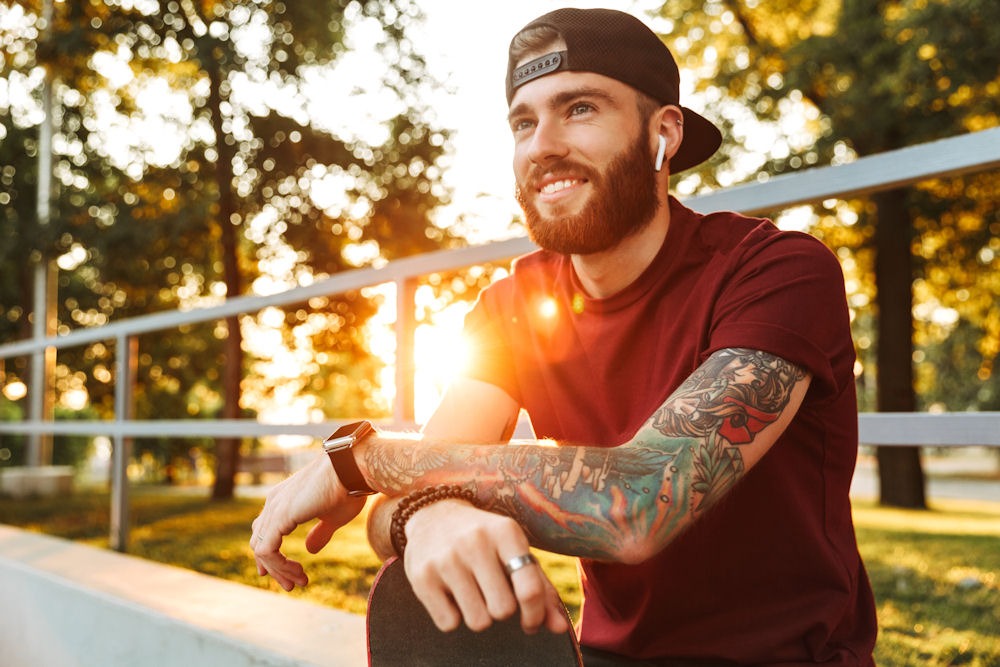 Happy man recovered from cocaine addiction