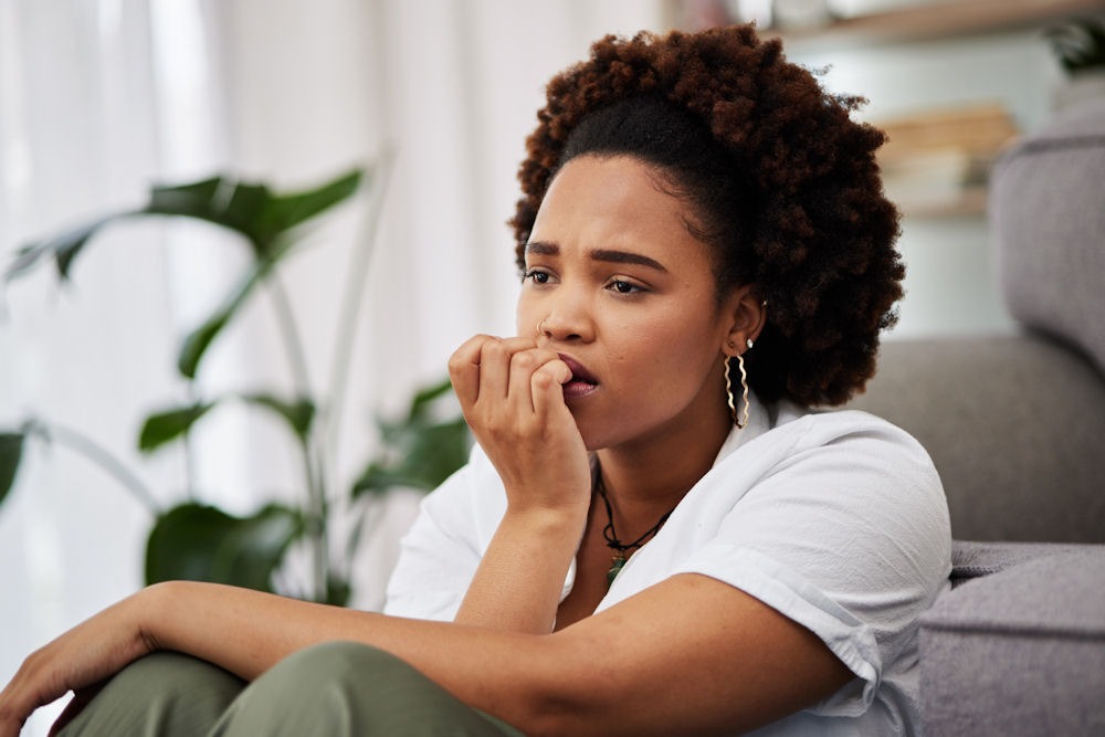 A woman worried about Sublocade injection