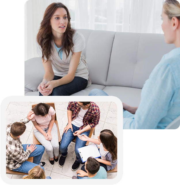 patient receiving one-on-one counseling for depression