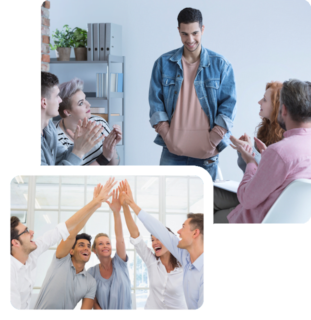 pacificSource insurance members celebrating wellness at their office