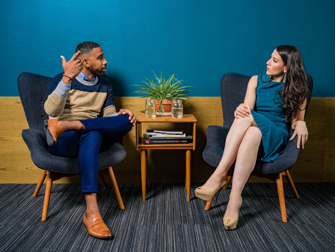 patient in consultation with therapist during fentanyl addiction treatment