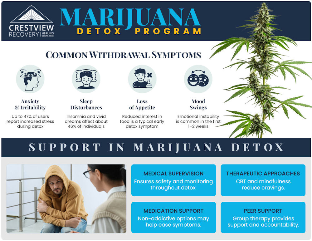 Infographic about a marijuana detox program