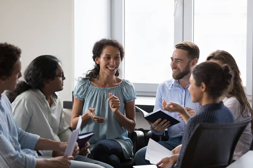 A group of individuals in rehab for childhood trauma