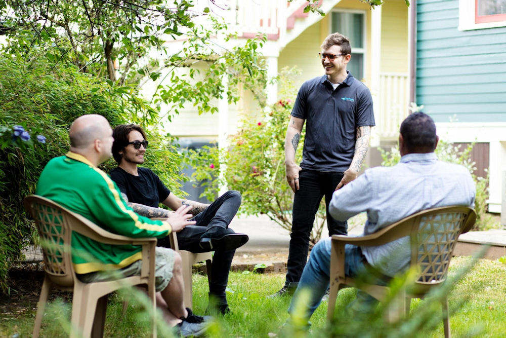 group of men in residential treatment in Portland, Oregon