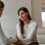 a woman in inpatient mental health